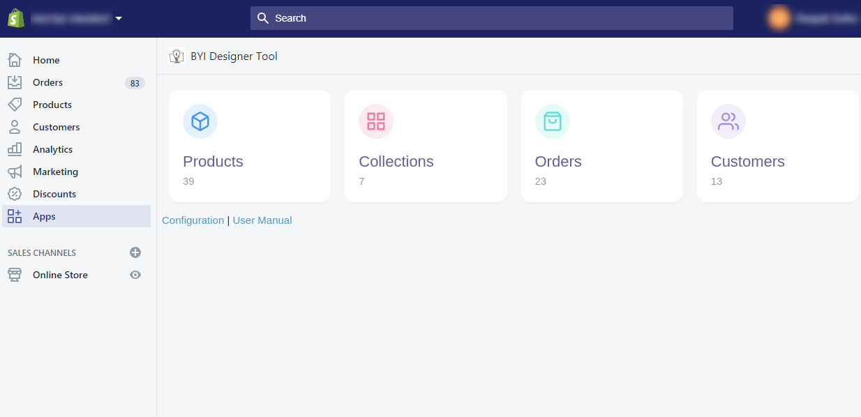 Shopify Product Designer App