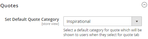 Select Default Category