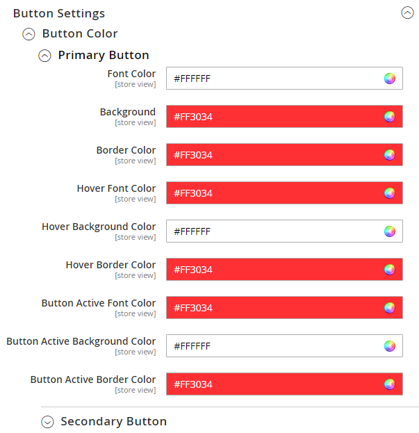 Button Settings -> Button Color(Primary/Secondary)