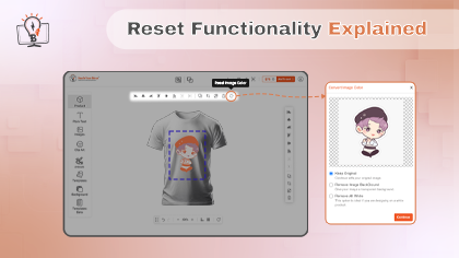 How reset funcationality on image will work on frontend